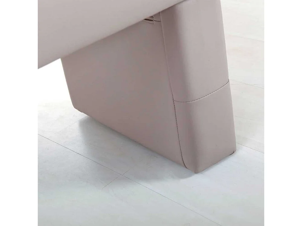 Bank in Grau Kunstleder