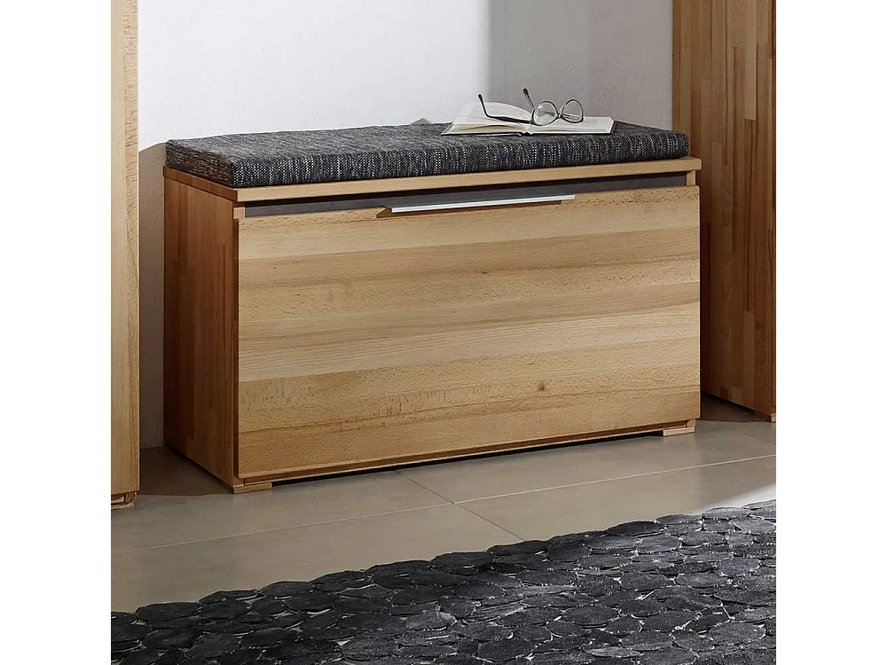 Truhenbank aus Kernbuche Massivholz 80 cm breit