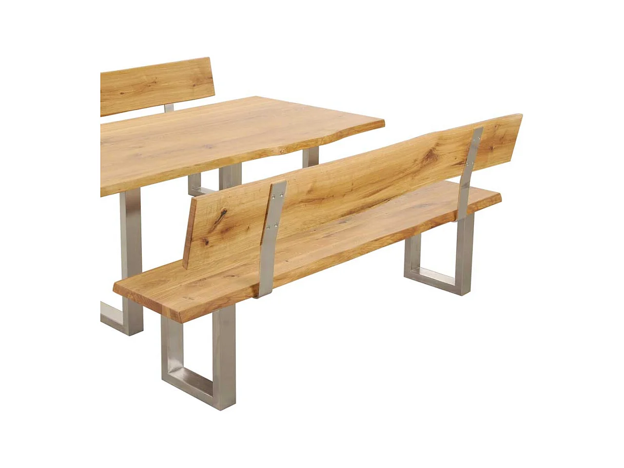 Essbank mit Baumkante Rückenlehne