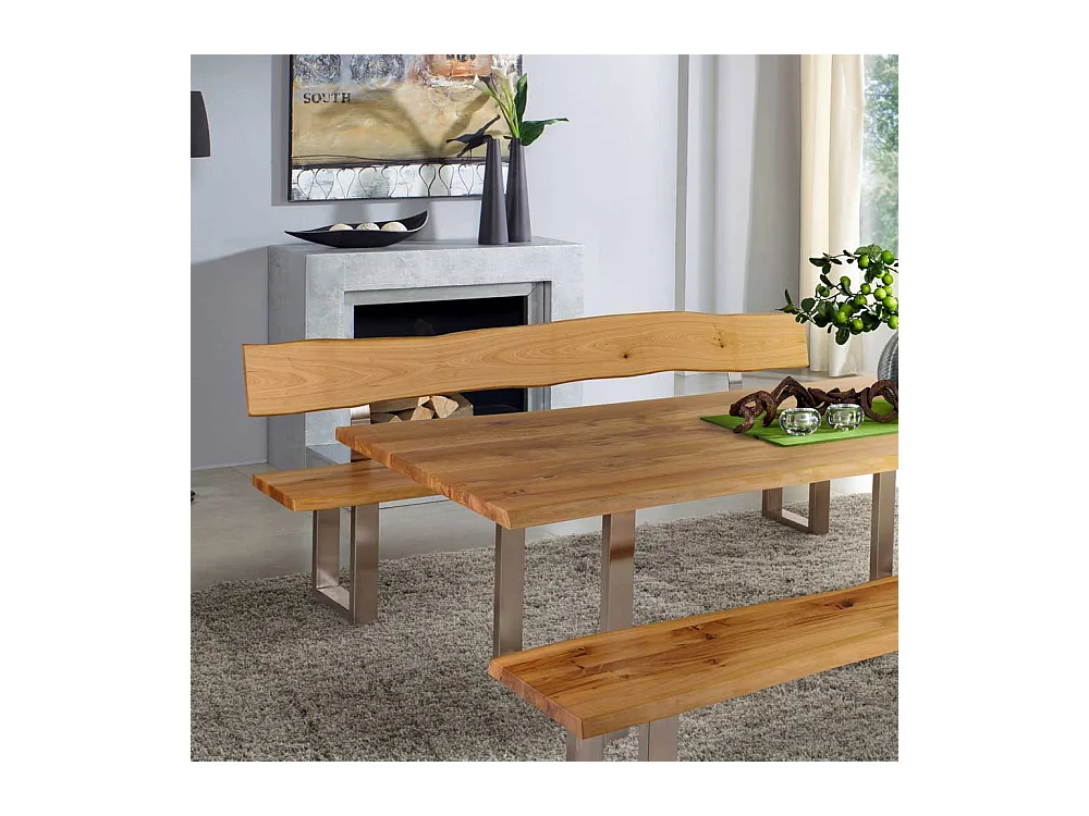 Essbank mit Baumkante Rückenlehne