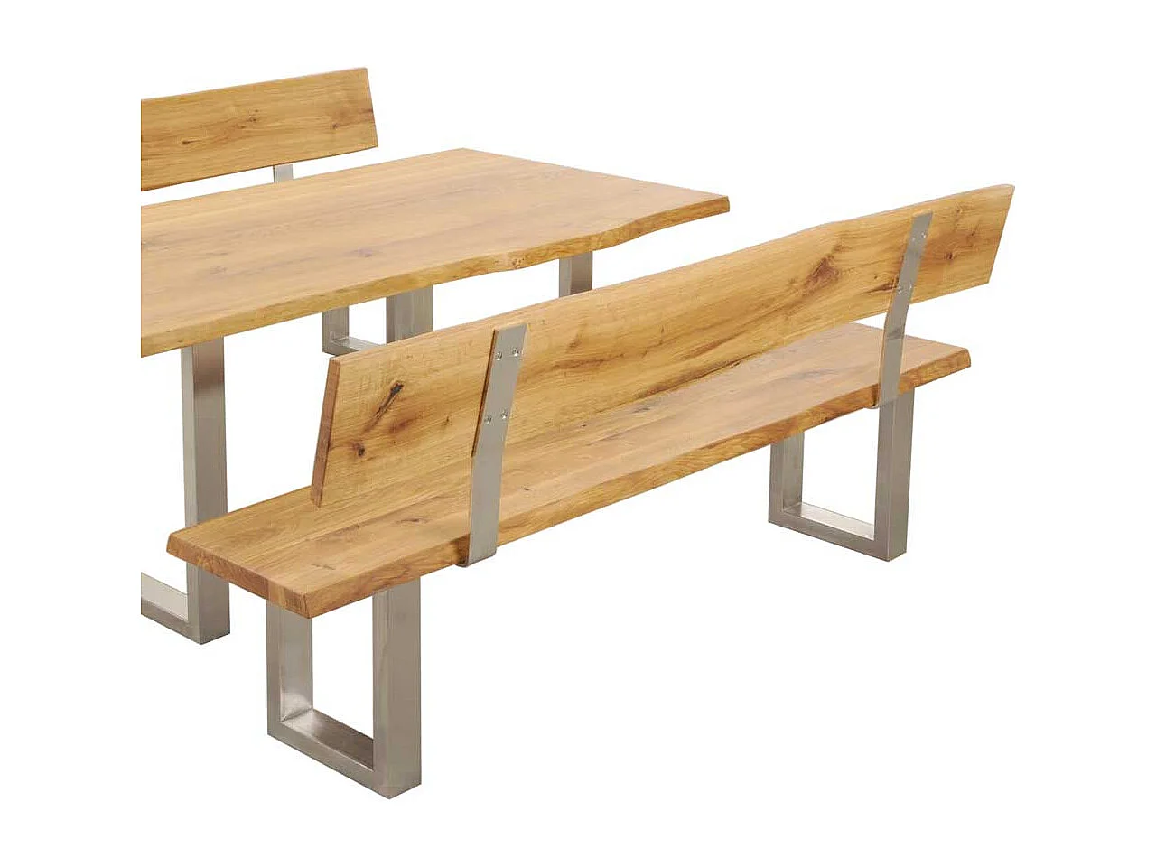 Essbank mit Baumkante Rückenlehne