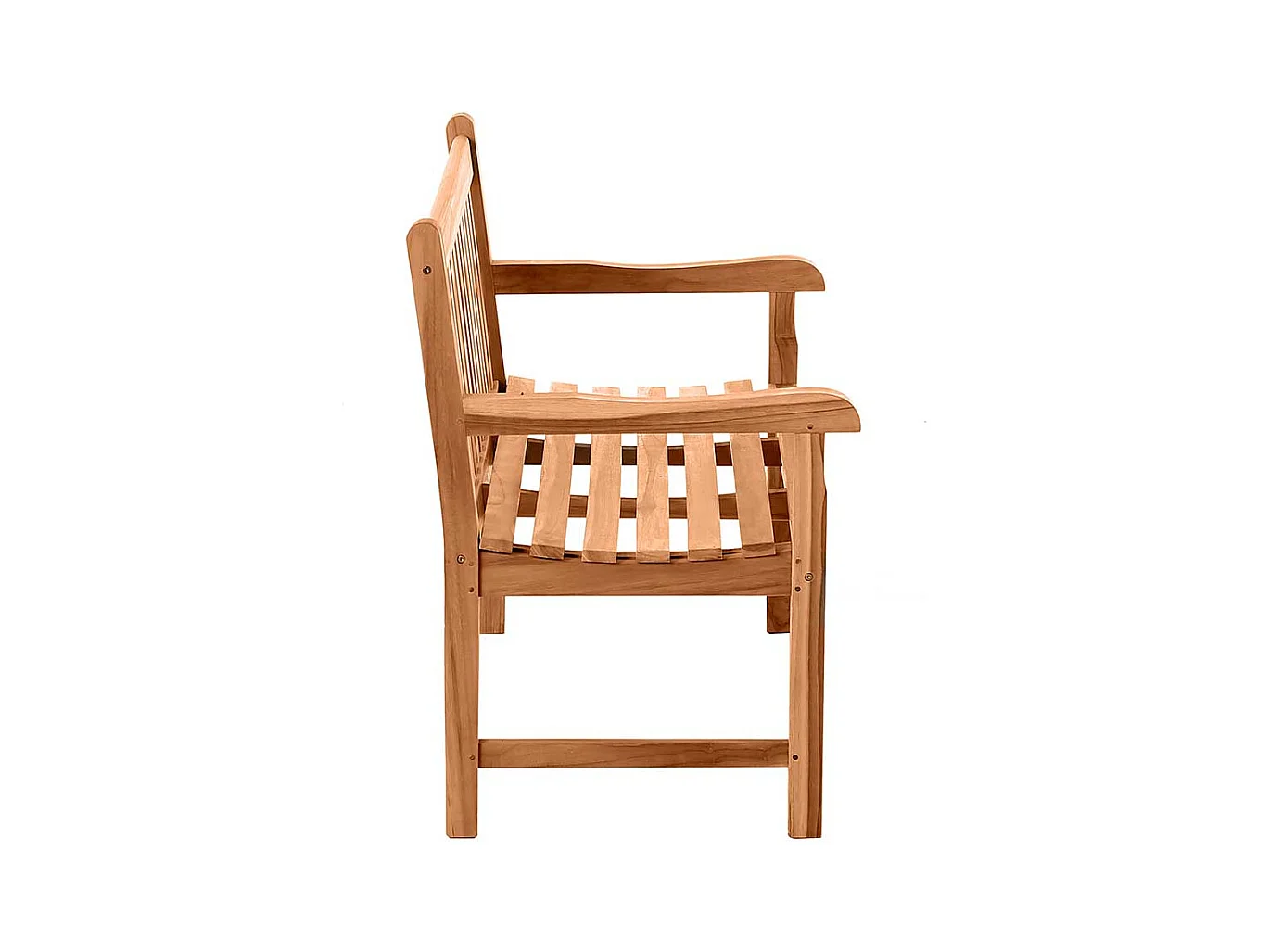 Balkonbank aus Teak Massivholz naturbelassen