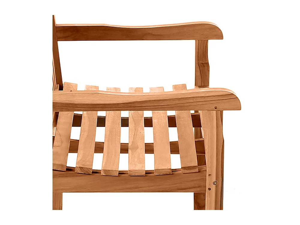 Balkonbank aus Teak Massivholz naturbelassen