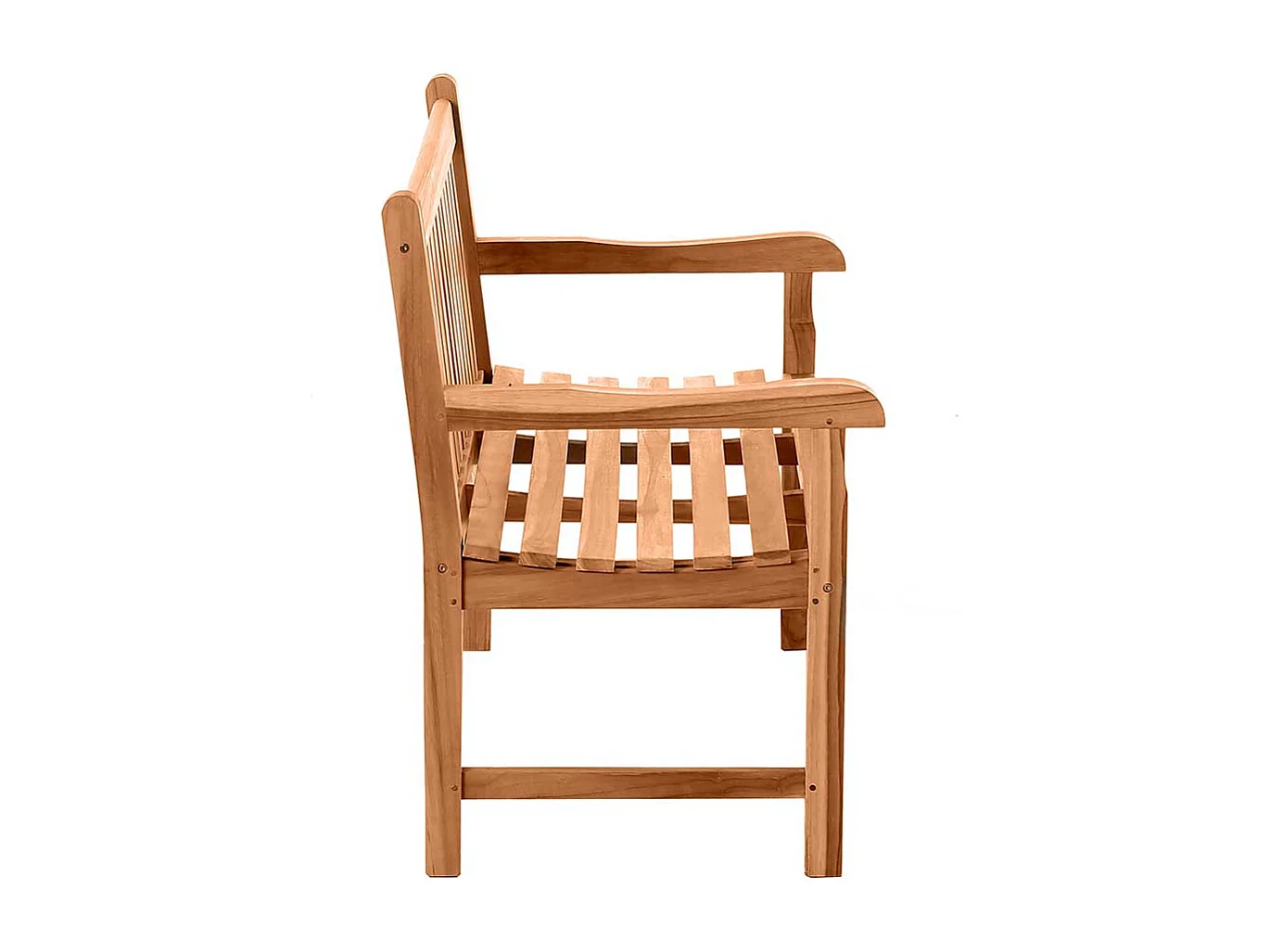 Balkonbank aus Teak Massivholz naturbelassen