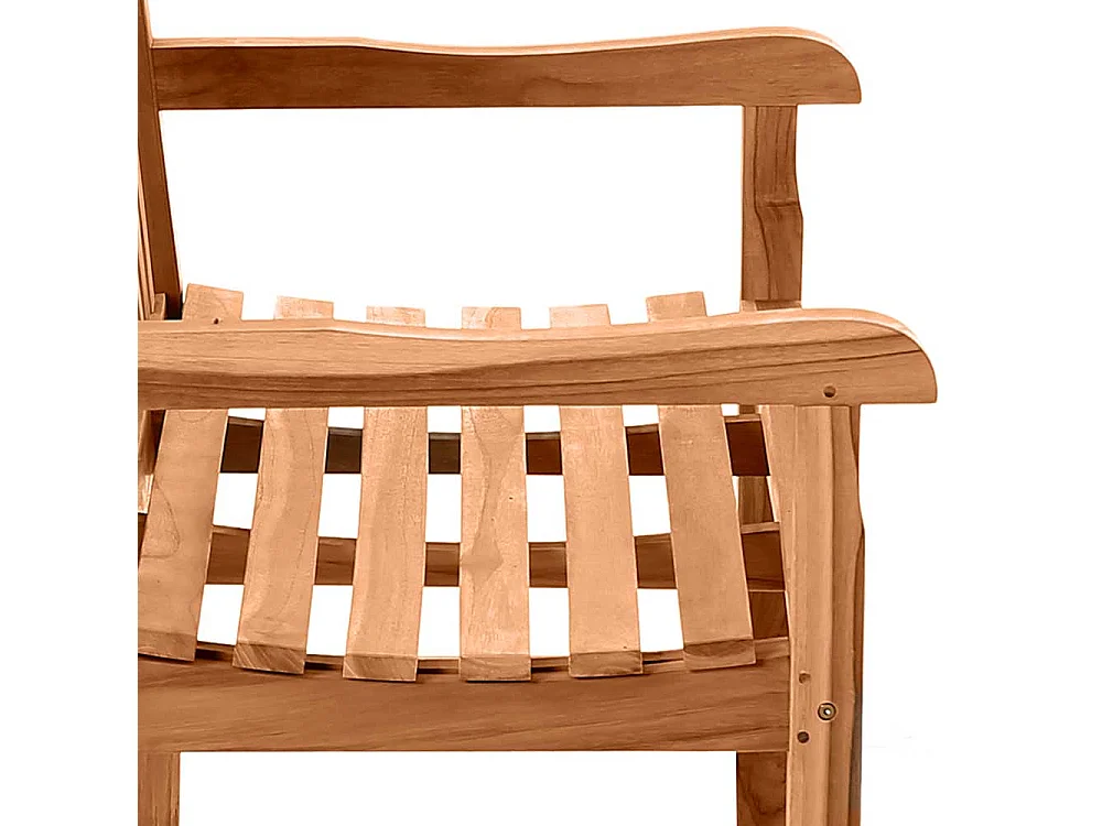 Balkonbank aus Teak Massivholz naturbelassen