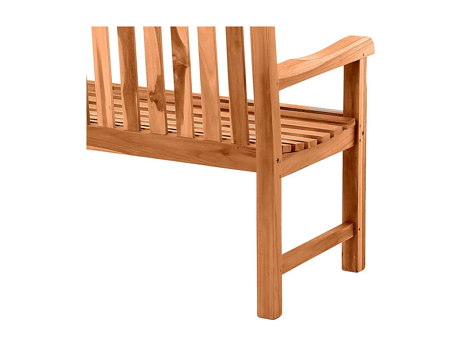 Balkonbank aus Teak Massivholz naturbelassen