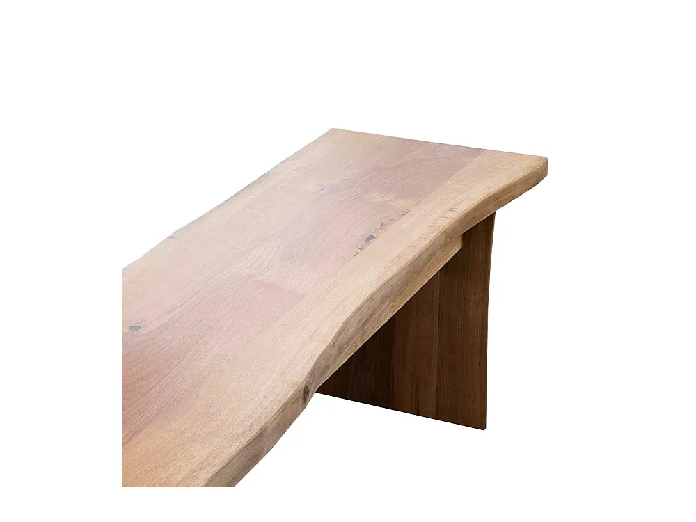 Baumkantenbank ohne Lehne Wildeiche Massivholz