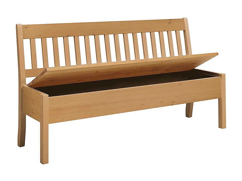 Landhaus Truhenbank aus Kiefer Massivholz