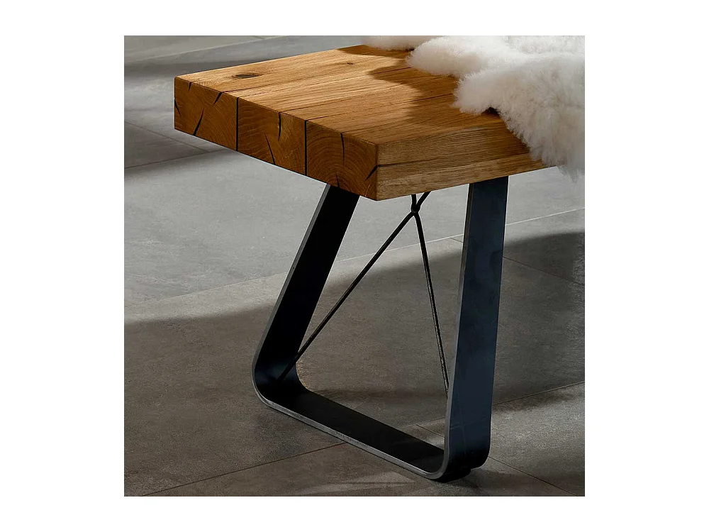 Esszimmerbank mit Metall-Bügelgestell Industrial Style