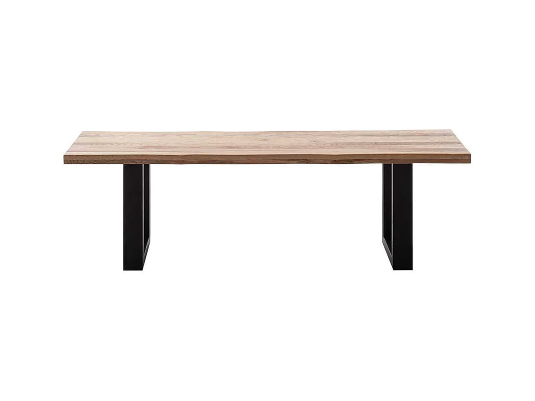 Sitzbank Essbank aus Massivholz & Metall im Industry und Loft Stil