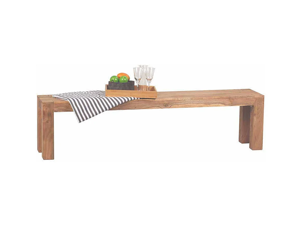 Sitzbank Esszimmer ohne Rückenlehne Akazie Massivholz