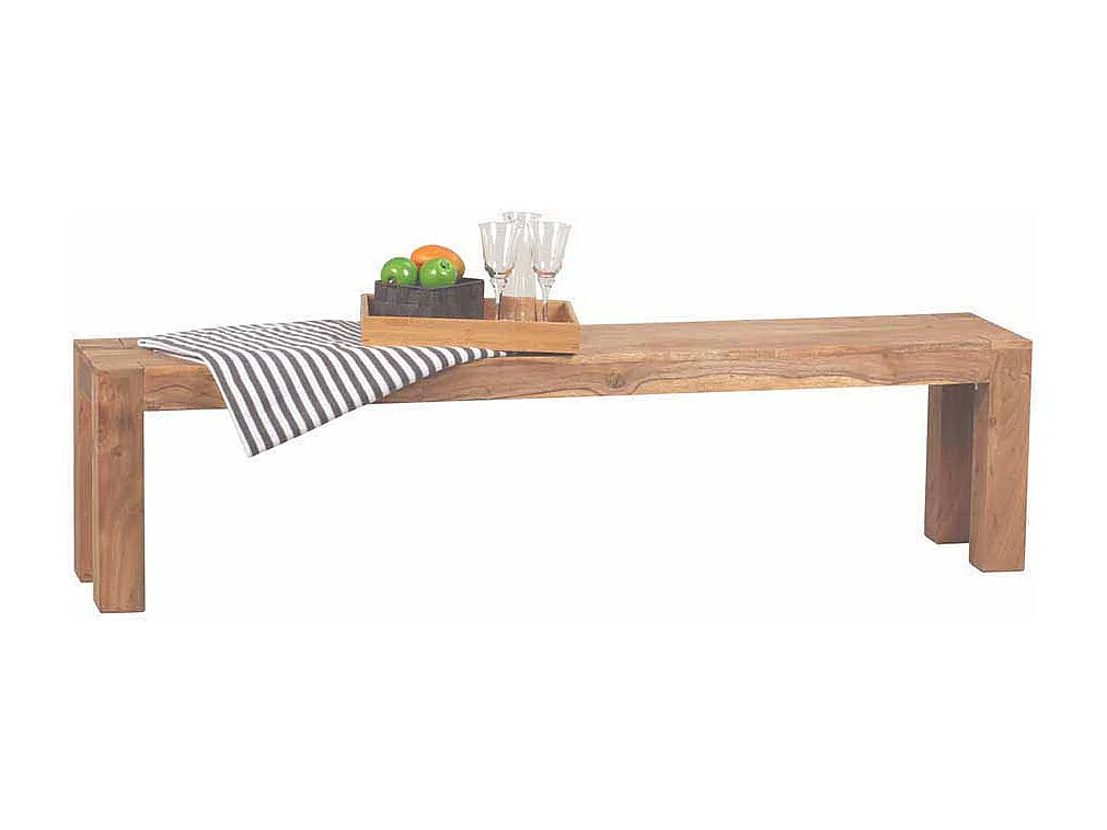 Sitzbank Esszimmer ohne Rückenlehne Akazie Massivholz