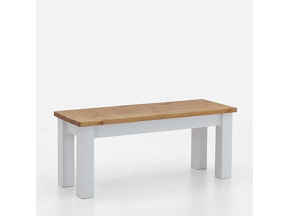 Esstischbank Kiefer zweifarbig aus Massivholz Landhausstil
