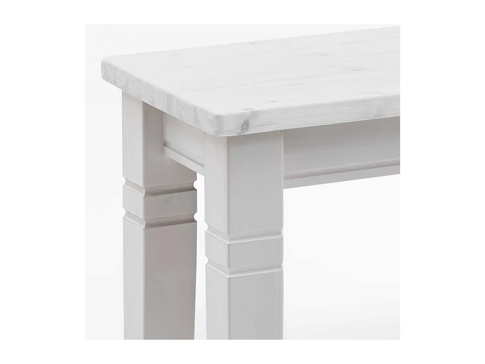 Holzbank in Weiß Kiefer Massivholz