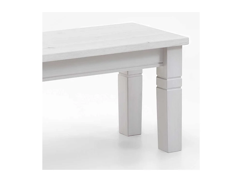 Holzbank in Weiß Kiefer Massivholz