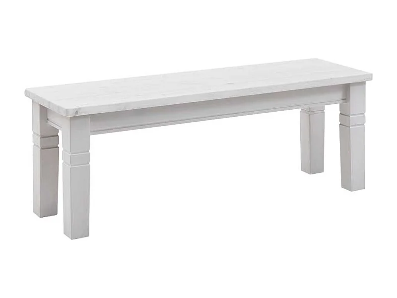 Holzbank in Weiß Kiefer Massivholz