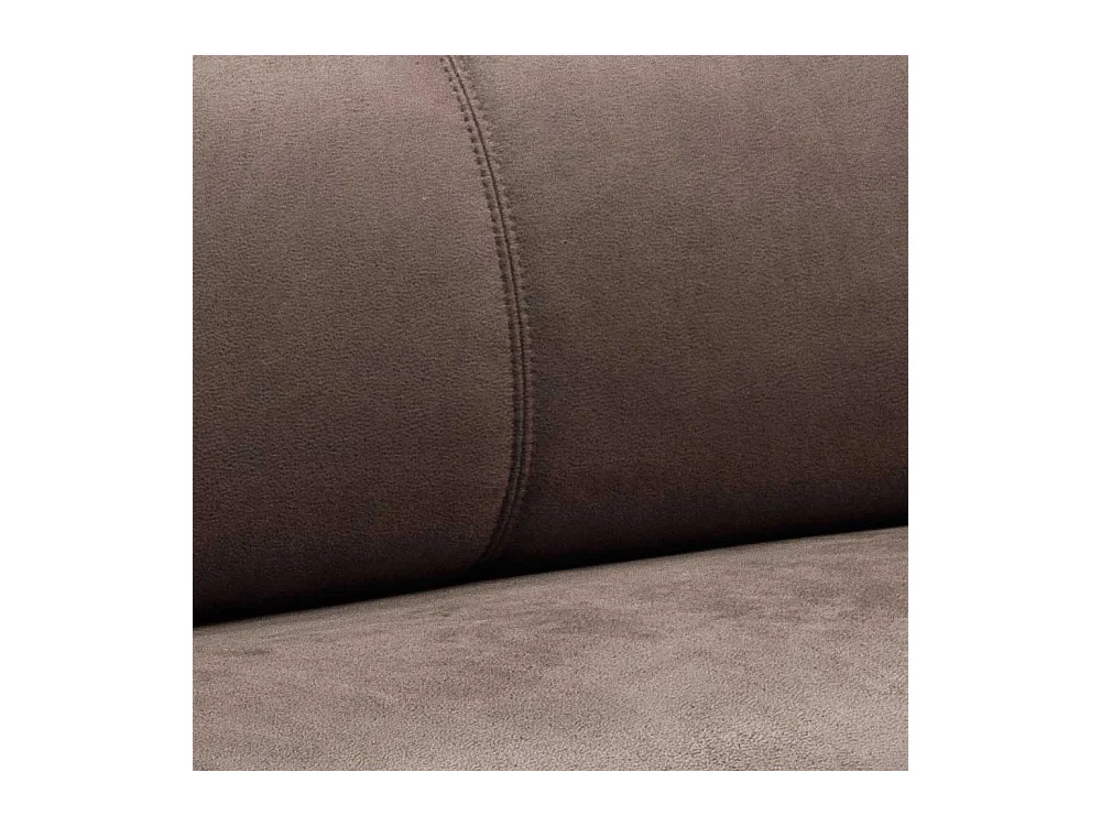 Esszimmer Polsterbank in Braun Microfaser Bügelgestell aus Edelstahl