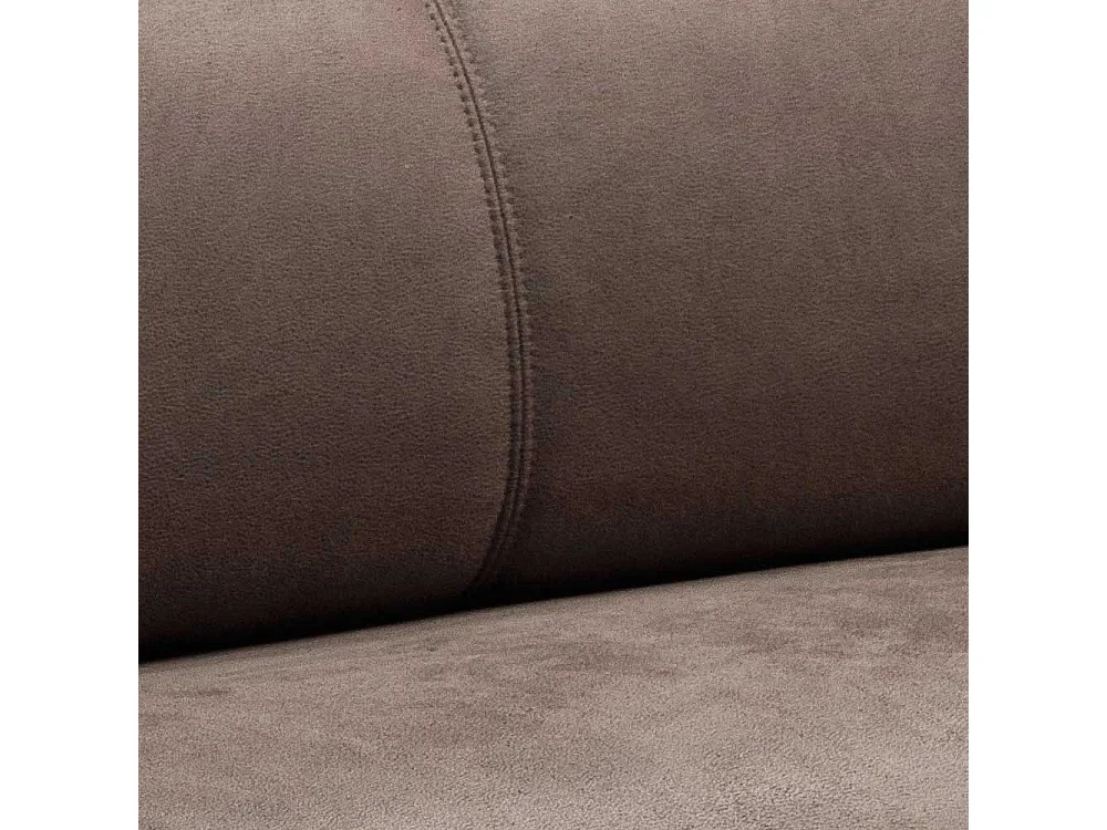 Esszimmer Polsterbank in Braun Microfaser Bügelgestell aus Edelstahl