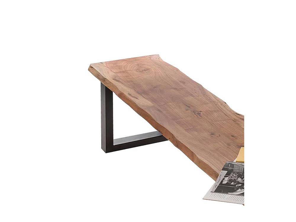 Esszimmer Sitzbank mit Baumkante Akazie Massivholz