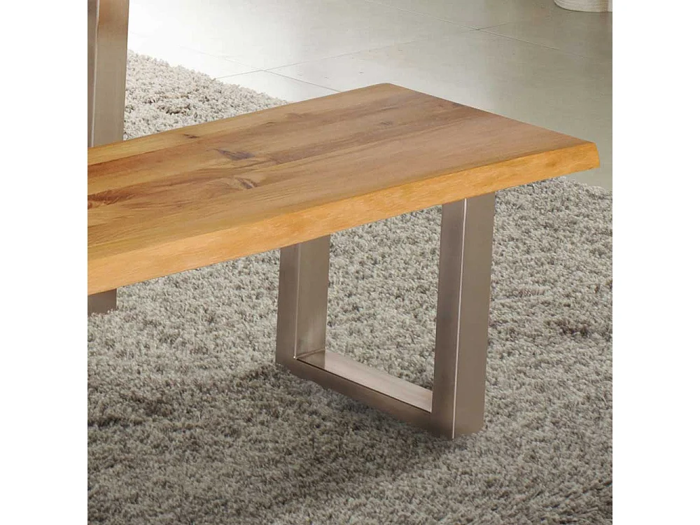 Esszimmerbank mit Baumkante Metallgestell