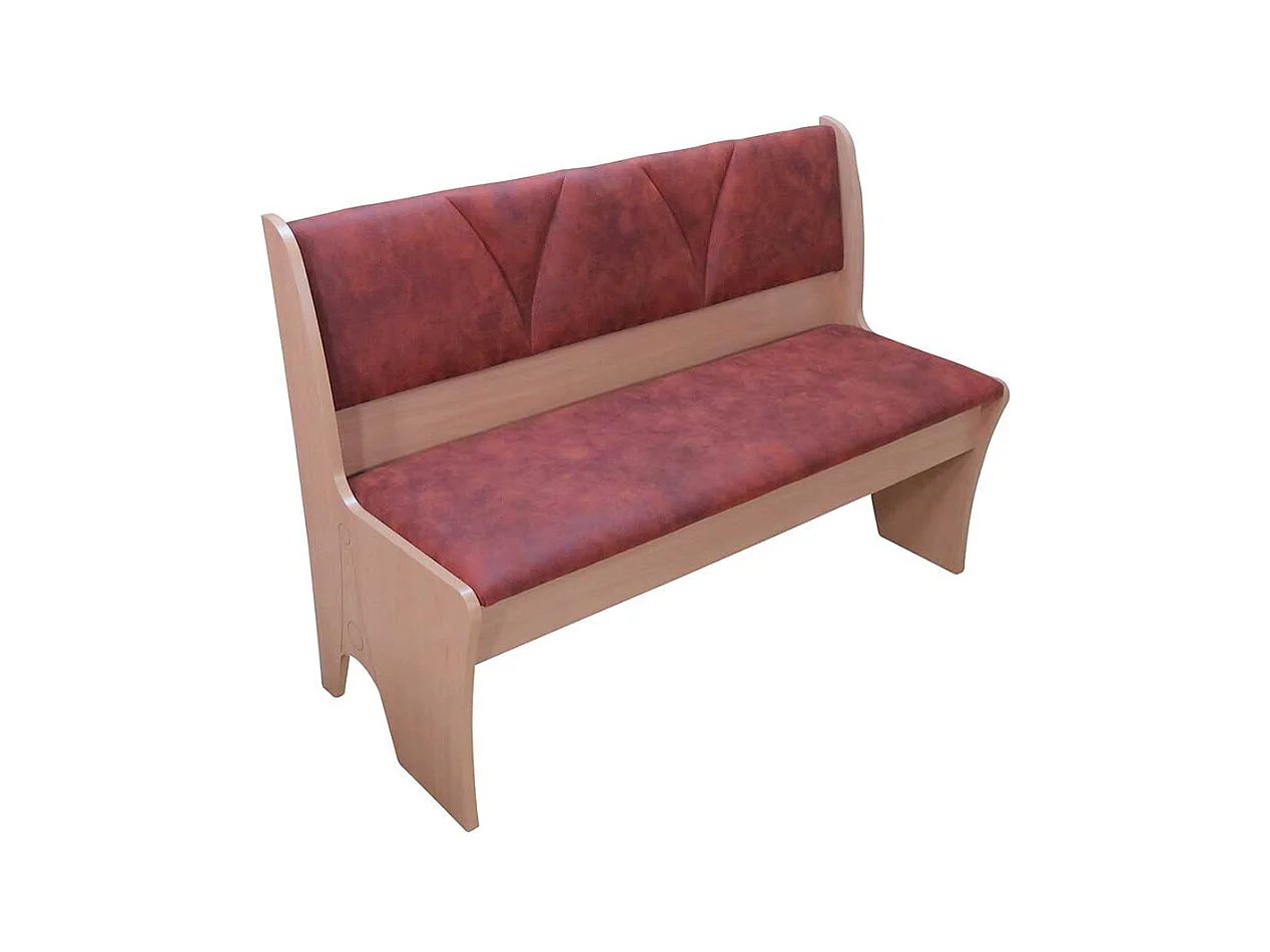 Truhenbank in Braun Microfaser Buche