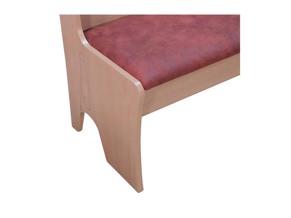 Truhenbank in Braun Microfaser Buche