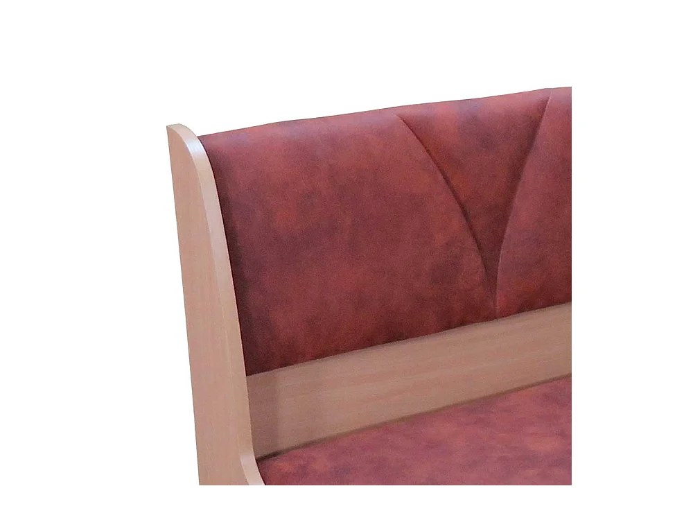 Truhenbank in Braun Microfaser Buche