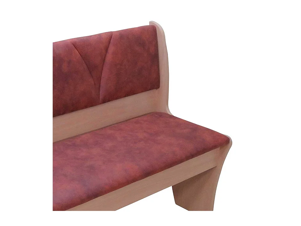 Truhenbank in Braun Microfaser Buche