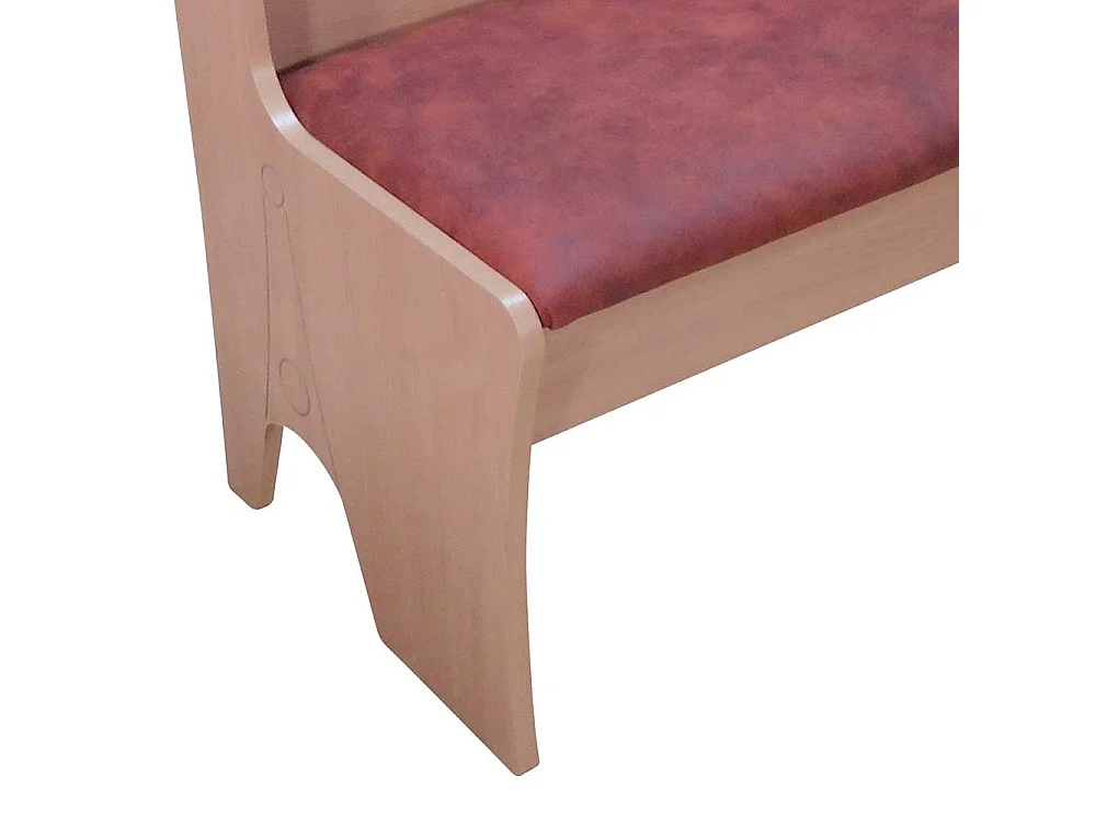 Truhenbank in Braun Microfaser Buche