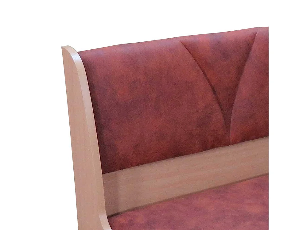 Truhenbank in Braun Microfaser Buche