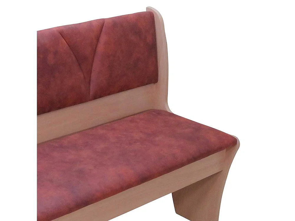 Truhenbank in Braun Microfaser Buche