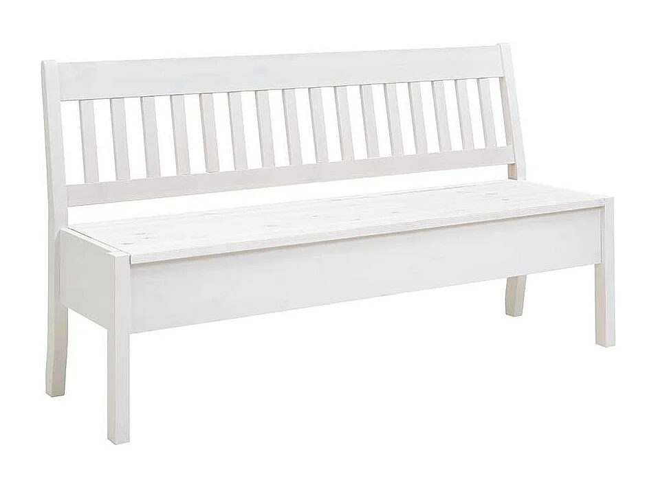 Küchenbank in Weiß Kiefer massiv Truhe