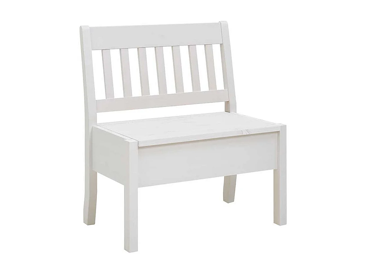 Küchenbank in Weiß Kiefer massiv Truhe