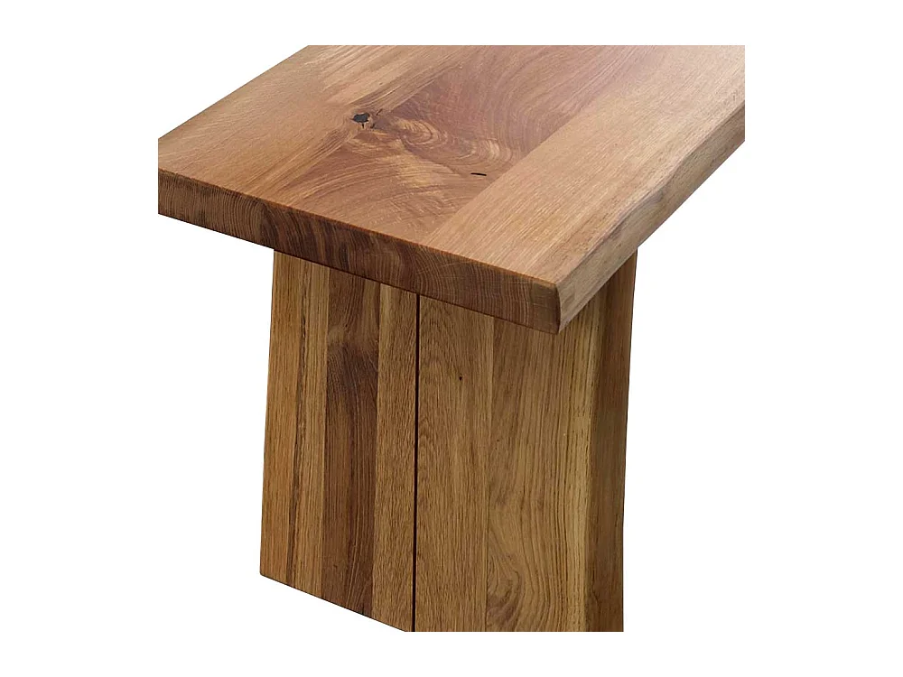 Baumkantenbank ohne Lehne Wildeiche Massivholz