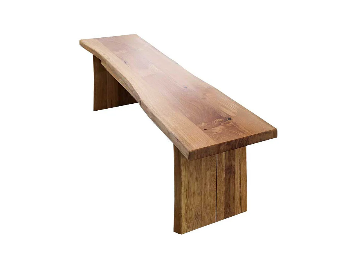 Baumkantenbank ohne Lehne Wildeiche Massivholz