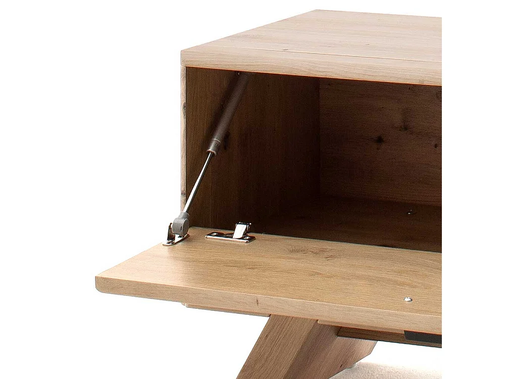 Garderobensitzbank in Eichefarben und Dunkelgrau Klappe