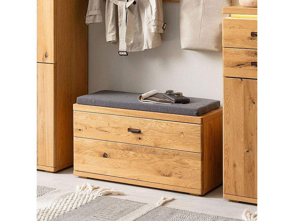 Sitzbank Dielenbank in Wildeichefarben echtholzfurniert