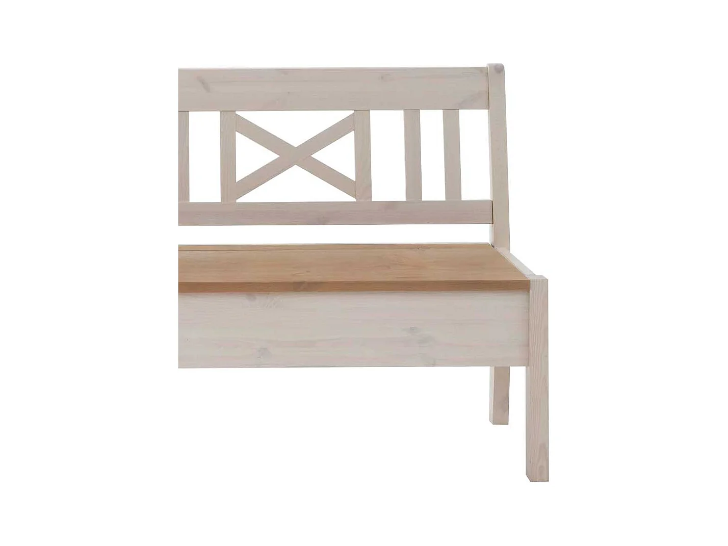 Holzbank in Weiß Laugenfarben Kiefer massiv