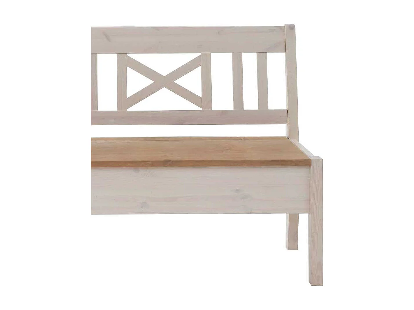 Holzbank in Weiß Laugenfarben Kiefer massiv