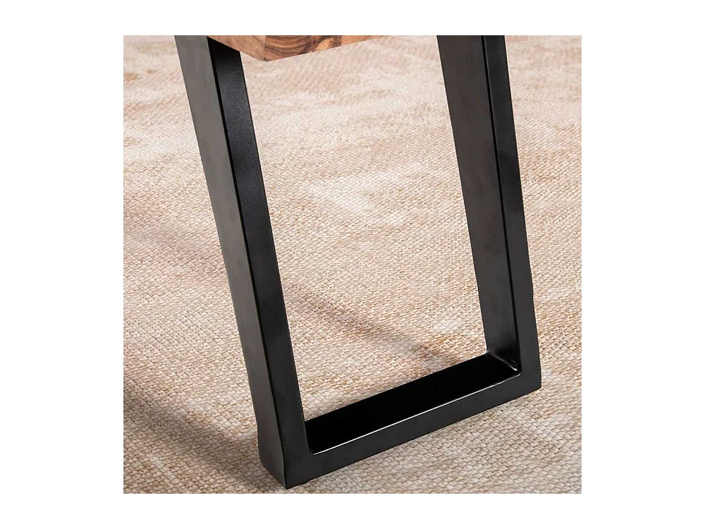 Sitzbank Holzbank aus Akazie Massivholz mit natürlicher Baumkante