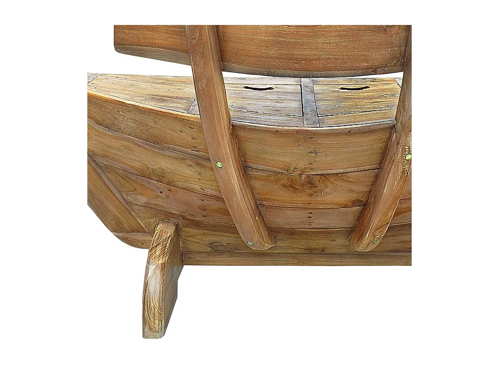 Bootbank aus Teak Massivholz rustikalen Landhausstil