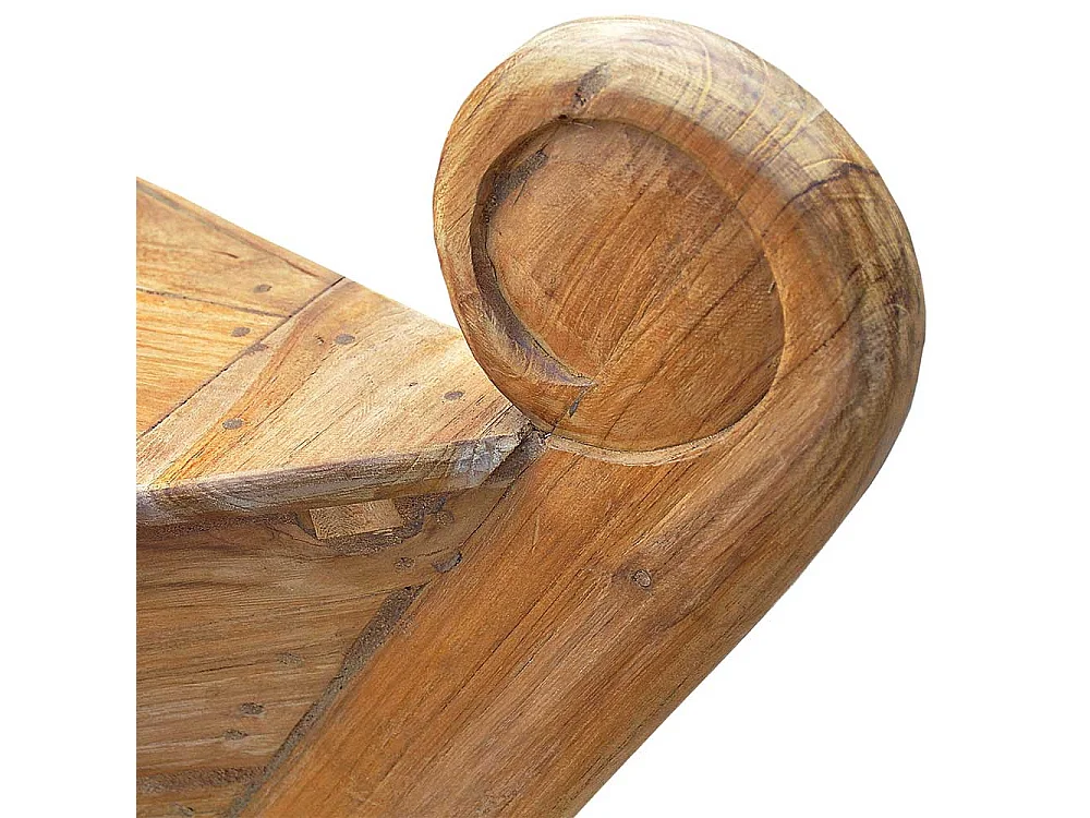 Bootbank aus Teak Massivholz rustikalen Landhausstil