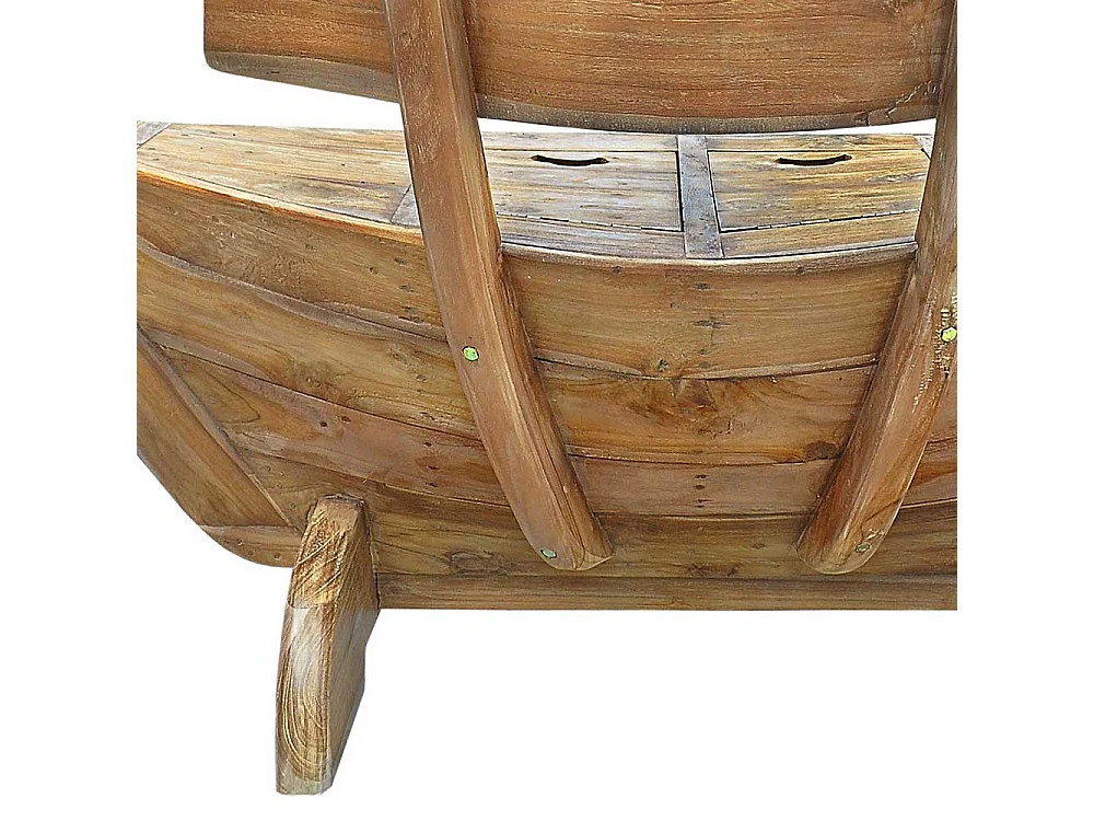 Bootbank aus Teak Massivholz rustikalen Landhausstil