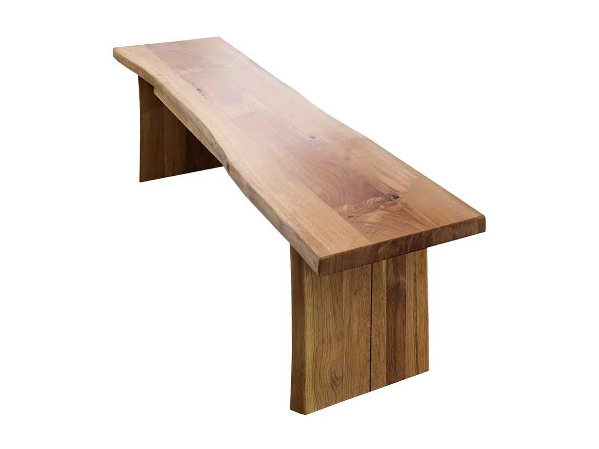 Baumkantenbank ohne Lehne Wildeiche Massivholz