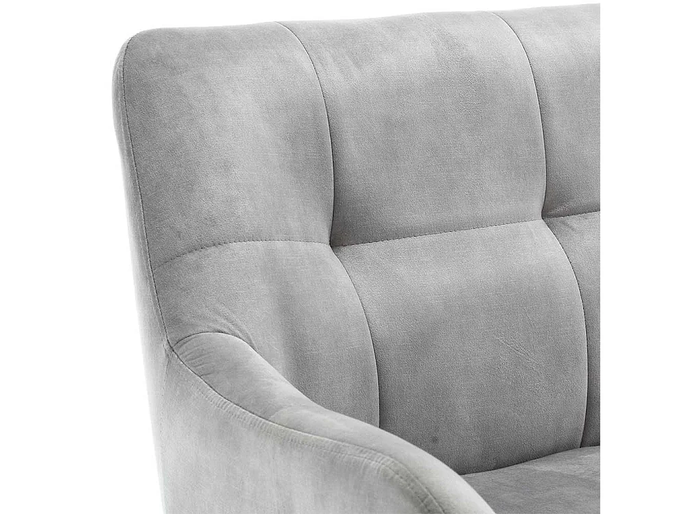 Graue Velours Polsterbank in modernem Design 180 cm breit