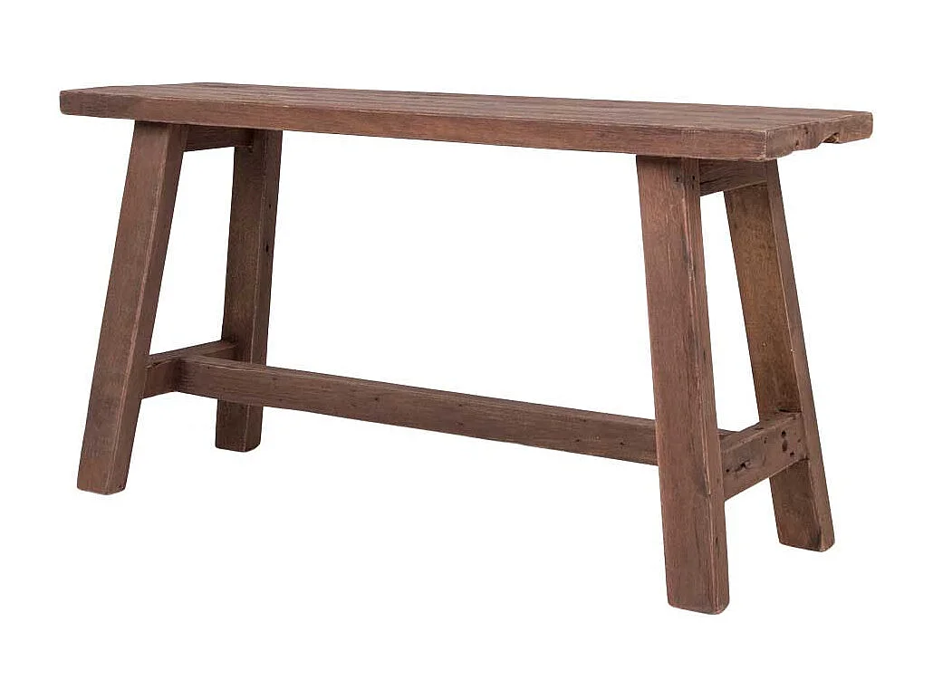 Massivholz Bank aus naturbelassenem Teakholz rustikalen Landhaus Design