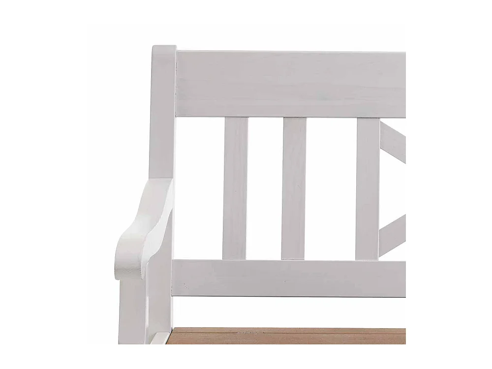 Essbank mit Stauraum Weiß Kiefer massiv