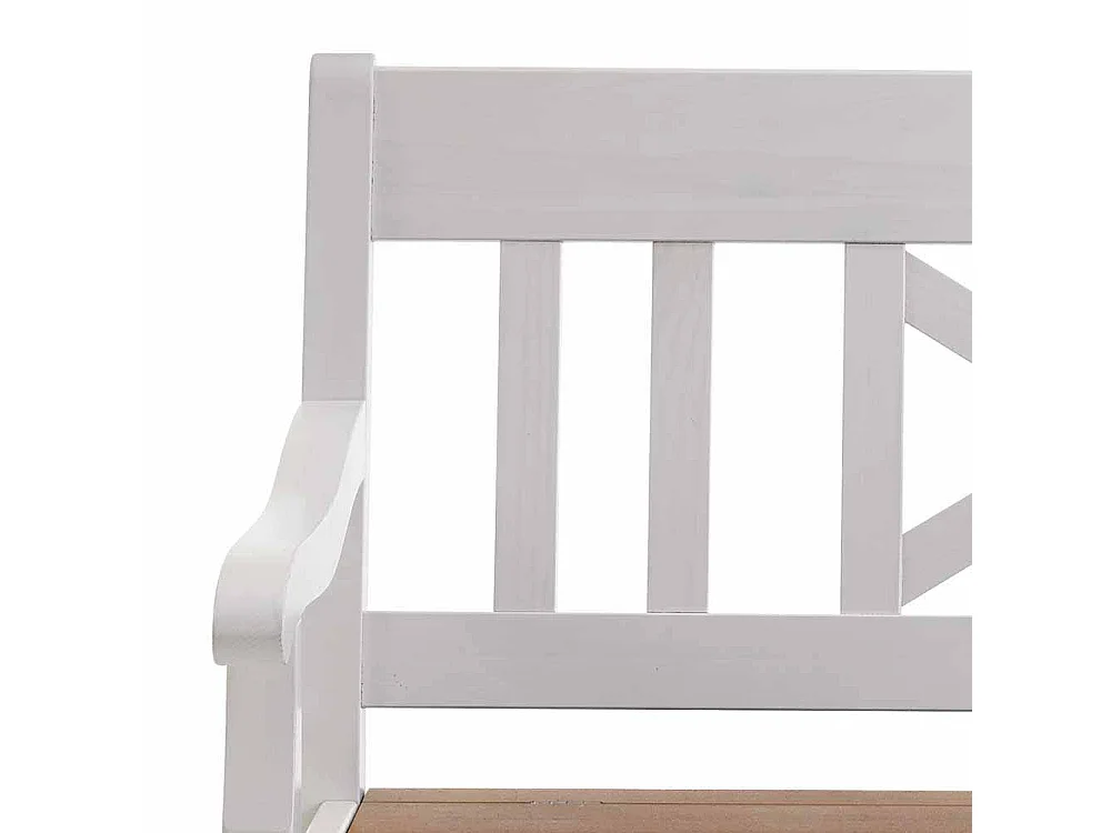 Essbank mit Stauraum Weiß Kiefer massiv