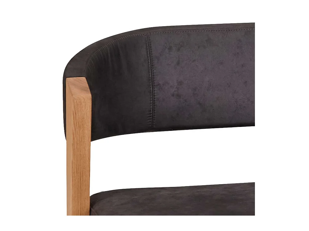 Sitzbank Esszimmer in Anthrazit Microfaser Gestell Wildeiche