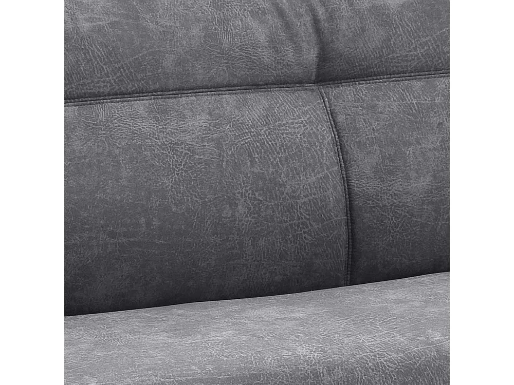 Esszimmer Sitzbank in Anthrazit Microfaser Bügelgestell aus Edelstahl